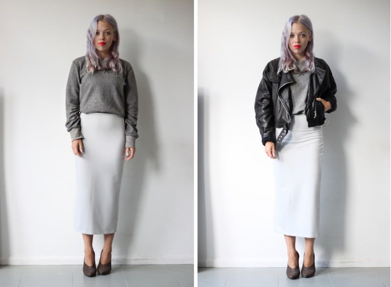Gray Long Skirt