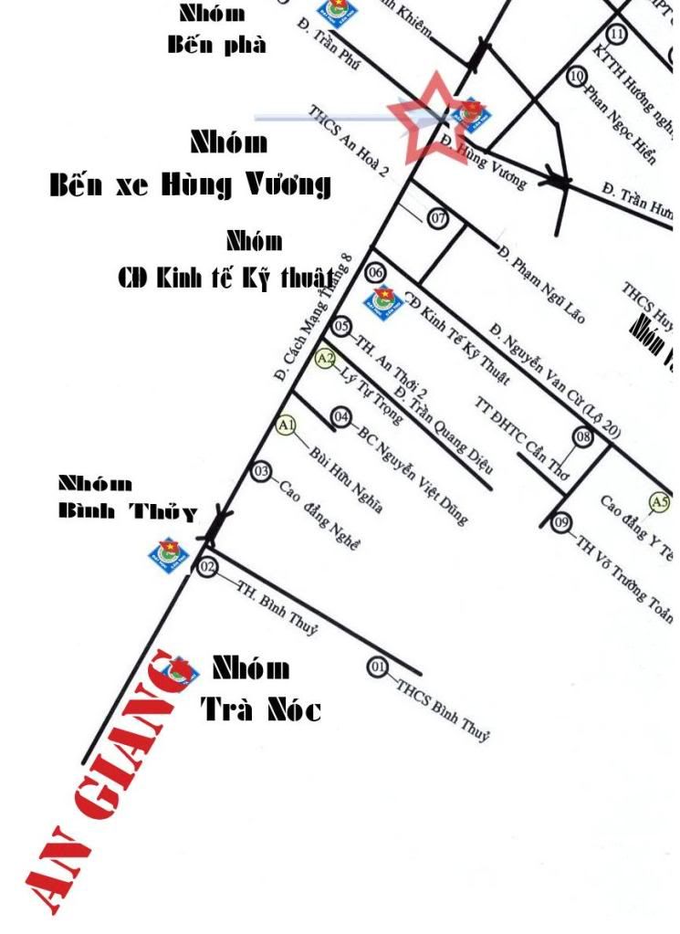 học sinh huyện An Phú đi thi Đại học tại Cần Thơ