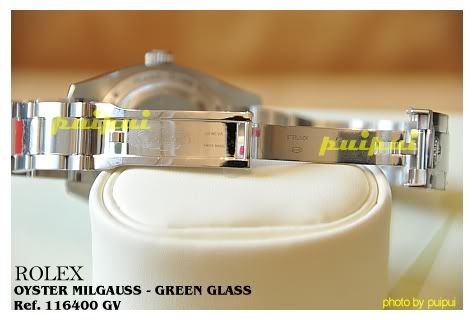 . ROLEX MILGAUSS   11640 GV. Green Glass .