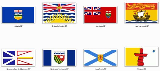 Canada States Flags