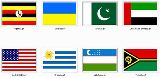 High Resolution Flags of All Countries