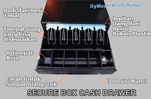 Cash Drawer Paling Handal di bandingkan merek lain karena jepitan uangnya terbuat dari besi bukan plastik yang mudah pecah Laci Kasir (Cash Drawer) RJ11 Konek ke Mini Printer Kasir