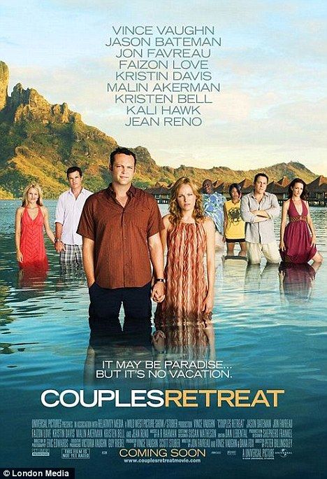 Inilah poster film " Couple Retreat"  versi asli yang terdiri dari 4 pasang muda mudi (8 orang)