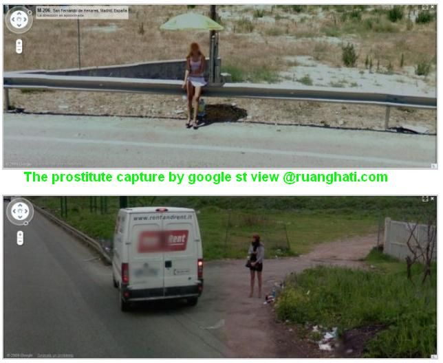 Para PSK jalanan yang sedang tunggu pelanggan tertangkap oleh google street view