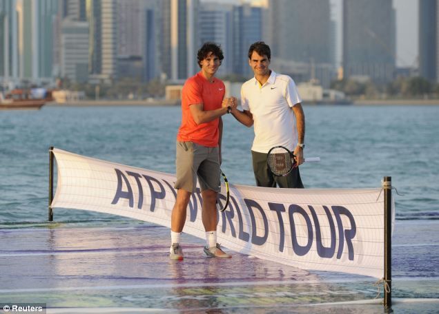 Lapangan Tenis Terapung di Doha Qatar