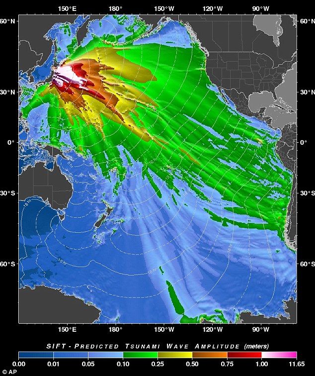 Tsunami Japan to Hawaii